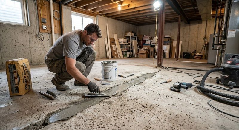 Cracked Basement Floor Repair in Fort Collins, CO