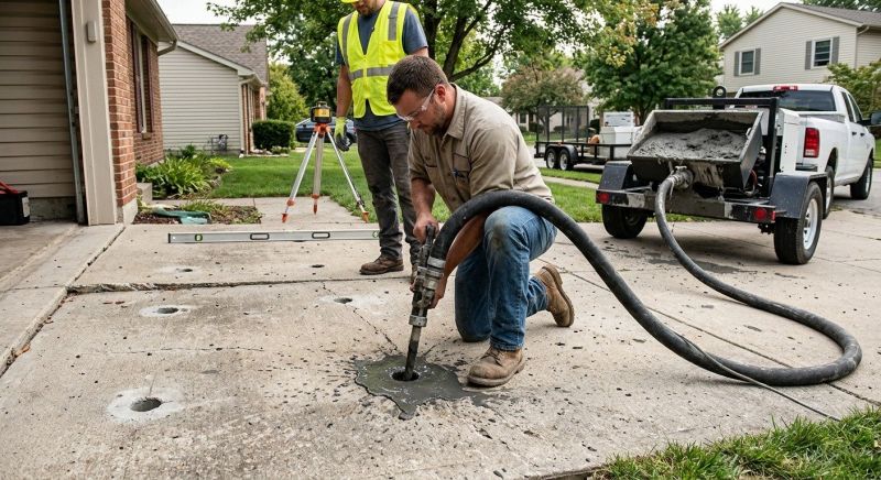 Slab Leveling in West Des Moines, IA