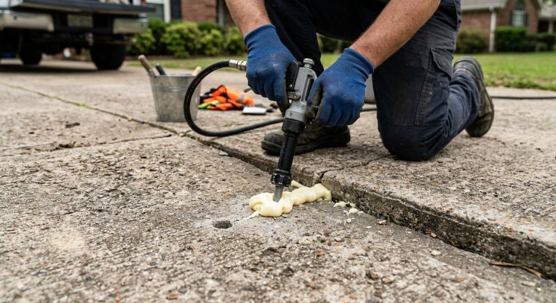 Sunken Driveway Lifting in San Antonio, TX